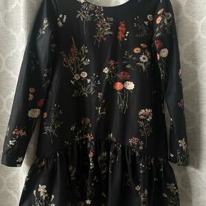 ZARA Black Floral Dress